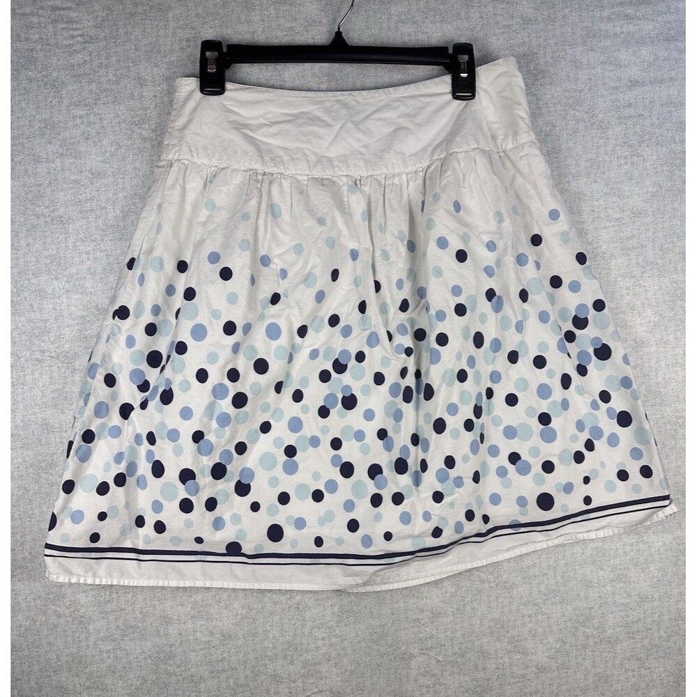 G. H. Bass & Co Women’s Polka Dot A Line Mini Skirt Cotton Blue Gradient Size 8
